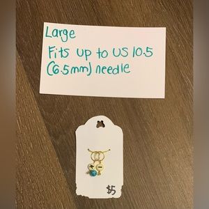 Large knit increase stitch markers.For knitting.Fits up to US 10.5 (6.5mm)needle